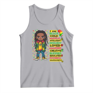 I Am Black Child Tank Top Locd Boy African American Pride Black History Month TS02 Athletic Heather Print Your Wear