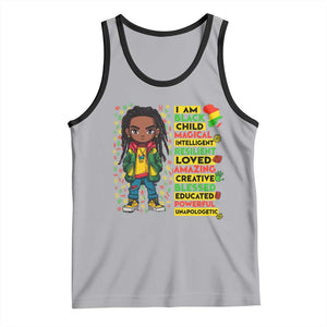 I Am Black Child Tank Top Locd Boy African American Pride Black History Month TS02 Athletic Heather Black Print Your Wear