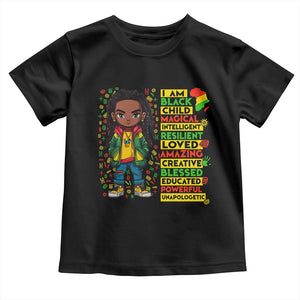 I Am Black Child Toddler T Shirt Locd Boy African American Pride Black History Month TS02 Black Print Your Wear