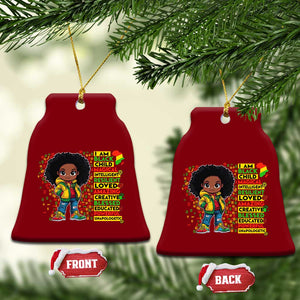 I Am Black Child Ceramic Ornament Afro Girl African American Pride Black History Month TS02 Print Your Wear