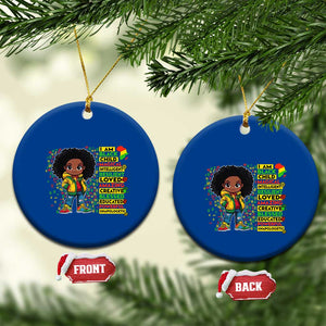 I Am Black Child Ceramic Ornament Afro Girl African American Pride Black History Month TS02 1pc Blue Print Your Wear