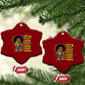 I Am Black Child Ceramic Ornament Afro Girl African American Pride Black History Month TS02 Print Your Wear