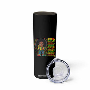 I Am Black Child Skinny Tumbler Afro Girl African American Pride Black History Month TS02 Print Your Wear