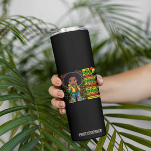 I Am Black Child Skinny Tumbler Afro Girl African American Pride Black History Month TS02 Print Your Wear