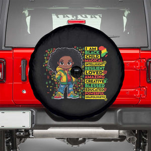 I Am Black Child Spare Tire Cover Afro Girl African American Pride Black History Month TS02 Black Print Your Wear