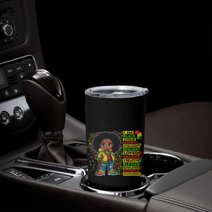 I Am Black Child Tumbler Cup Afro Girl African American Pride Black History Month TS02 Print Your Wear