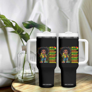 I Am Black Child Tumbler With Handle Afro Girl African American Pride Black History Month TS02 Print Your Wear