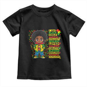 I Am Black Child Toddler T Shirt Afro Boy African American Pride Black History Month TS02 Black Print Your Wear