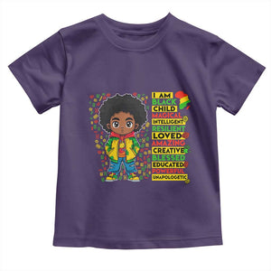 I Am Black Child Toddler T Shirt Afro Boy African American Pride Black History Month TS02 Purple Print Your Wear