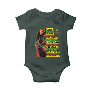I Am Black Woman Baby Onesie Locd African American Pride Black History Month TS02 Print Your Wear