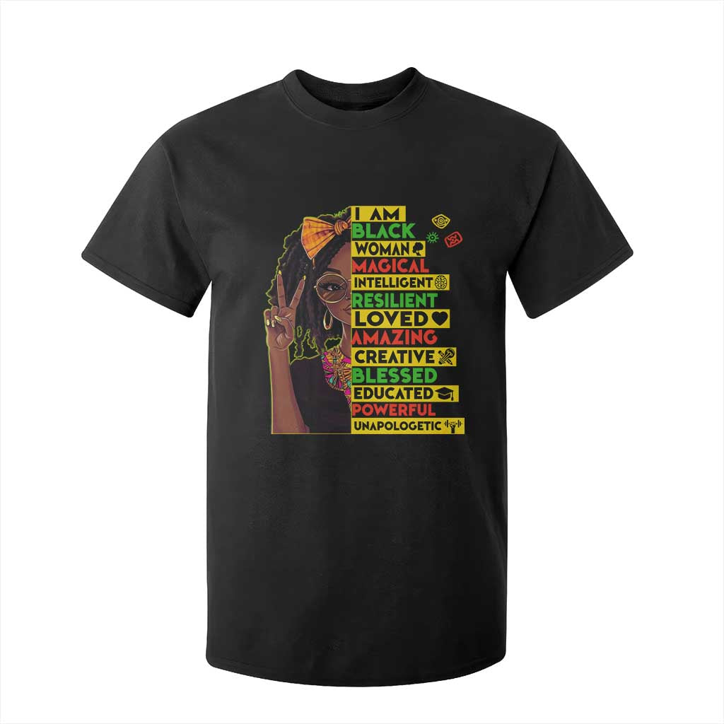 I Am Black Woman T Shirt For Kid Locd African American Pride Black History Month TS02 Black Print Your Wear
