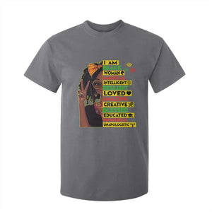 I Am Black Woman T Shirt For Kid Locd African American Pride Black History Month TS02 Charcoal Print Your Wear