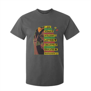 I Am Black Woman T Shirt For Kid Locd African American Pride Black History Month TS02 Dark Heather Print Your Wear