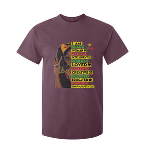 I Am Black Woman T Shirt For Kid Locd African American Pride Black History Month TS02 Maroon Print Your Wear