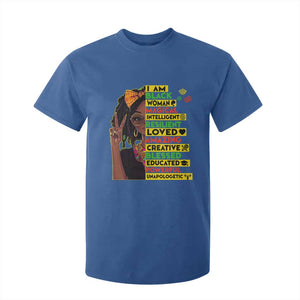 I Am Black Woman T Shirt For Kid Locd African American Pride Black History Month TS02 Royal Blue Print Your Wear