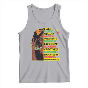 I Am Black Woman Tank Top Locd African American Pride Black History Month TS02 Athletic Heather Print Your Wear