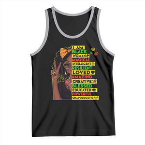 I Am Black Woman Tank Top Locd African American Pride Black History Month TS02 Black Athletic Heather Print Your Wear