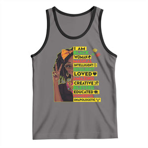 I Am Black Woman Tank Top Locd African American Pride Black History Month TS02 Deep Heather Black Print Your Wear