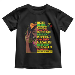 I Am Black Woman Toddler T Shirt Locd African American Pride Black History Month TS02 Black Print Your Wear