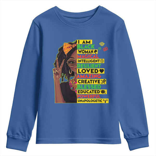 Black Locs Girl Youth Sweatshirt Unapologetically Locd Hair Melanin Queen TS02 main image 1