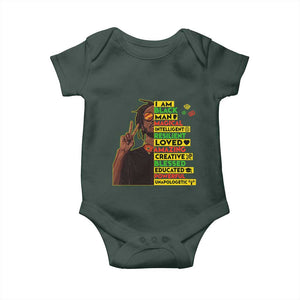 I Am Black Man Baby Onesie Cool Locd African American Pride Black History Month TS02 Print Your Wear