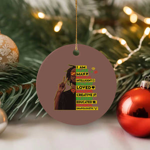 I Am Black Man Ceramic Ornament Cool Locd African American Pride Black History Month TS02 1pc Mocha Print Your Wear