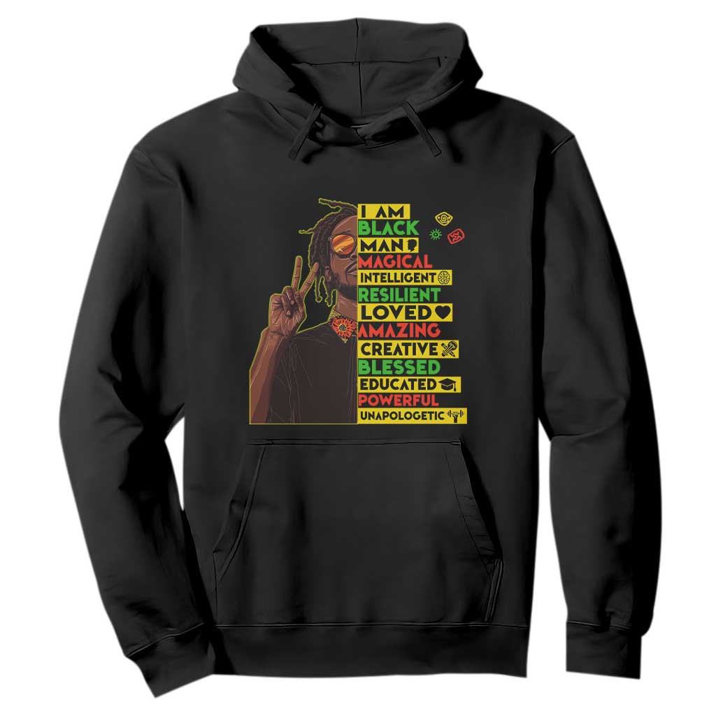 I Am Black Man Hoodie Cool Locd African American Pride Black History Month TS02 Black Print Your Wear
