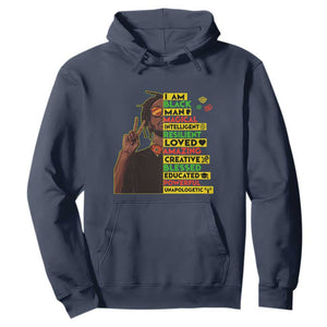 I Am Black Man Hoodie Cool Locd African American Pride Black History Month TS02 Navy Print Your Wear