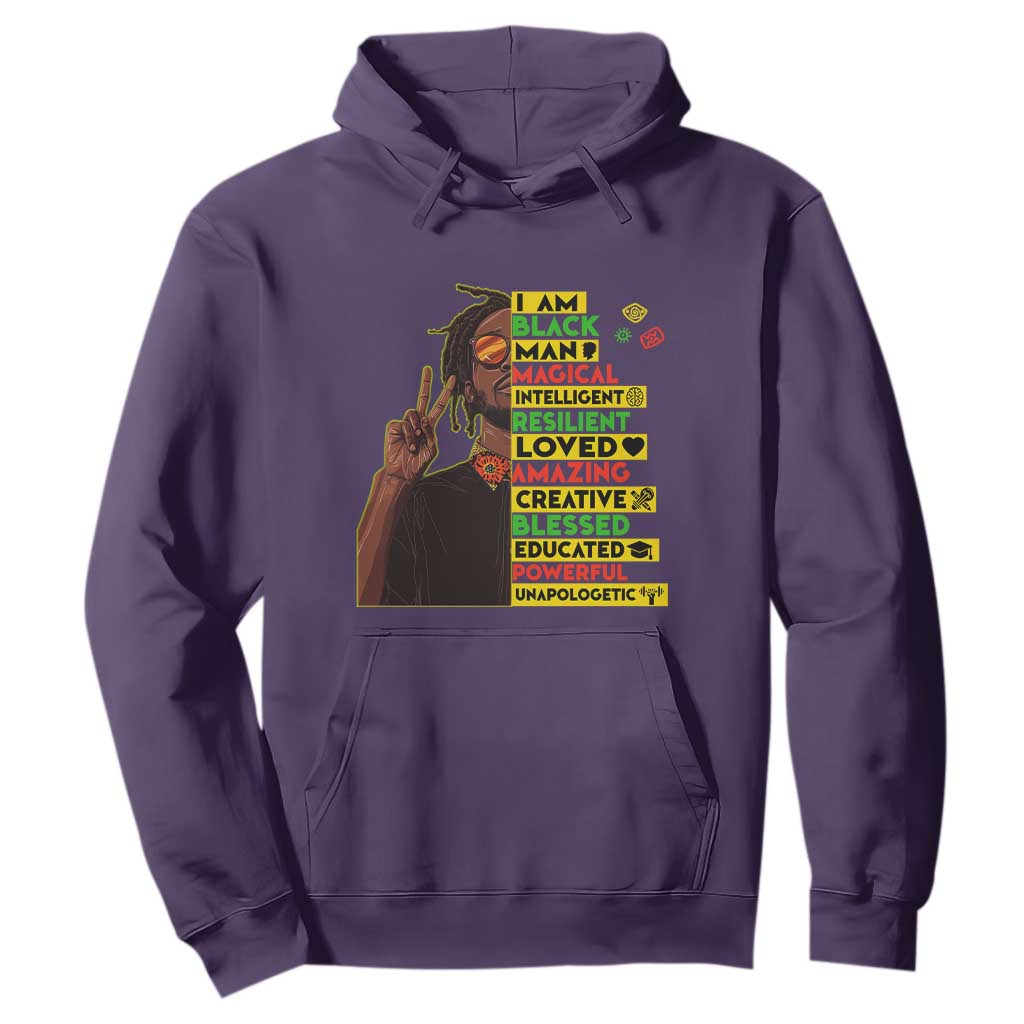 I Am Black Man Hoodie Cool Locd African American Pride Black History Month TS02 Purple Print Your Wear
