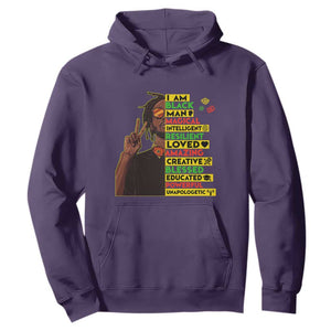 I Am Black Man Hoodie Cool Locd African American Pride Black History Month TS02 Purple Print Your Wear