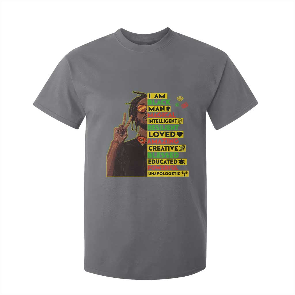I Am Black Man T Shirt For Kid Cool Locd African American Pride Black History Month TS02 Charcoal Print Your Wear
