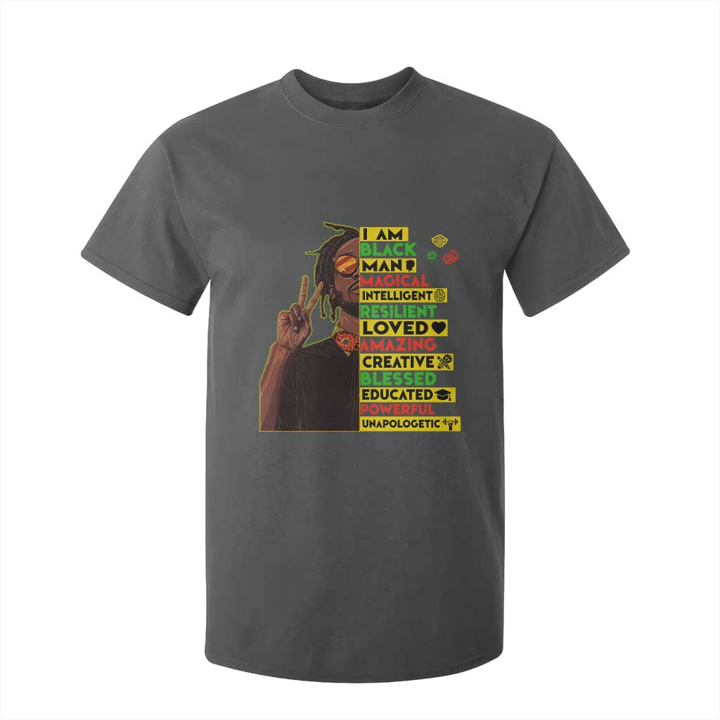 I Am Black Man T Shirt For Kid Cool Locd African American Pride Black History Month TS02 Dark Heather Print Your Wear
