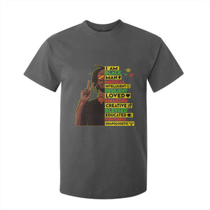 I Am Black Man T Shirt For Kid Cool Locd African American Pride Black History Month TS02 Dark Heather Print Your Wear