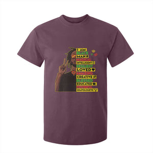 I Am Black Man T Shirt For Kid Cool Locd African American Pride Black History Month TS02 Maroon Print Your Wear