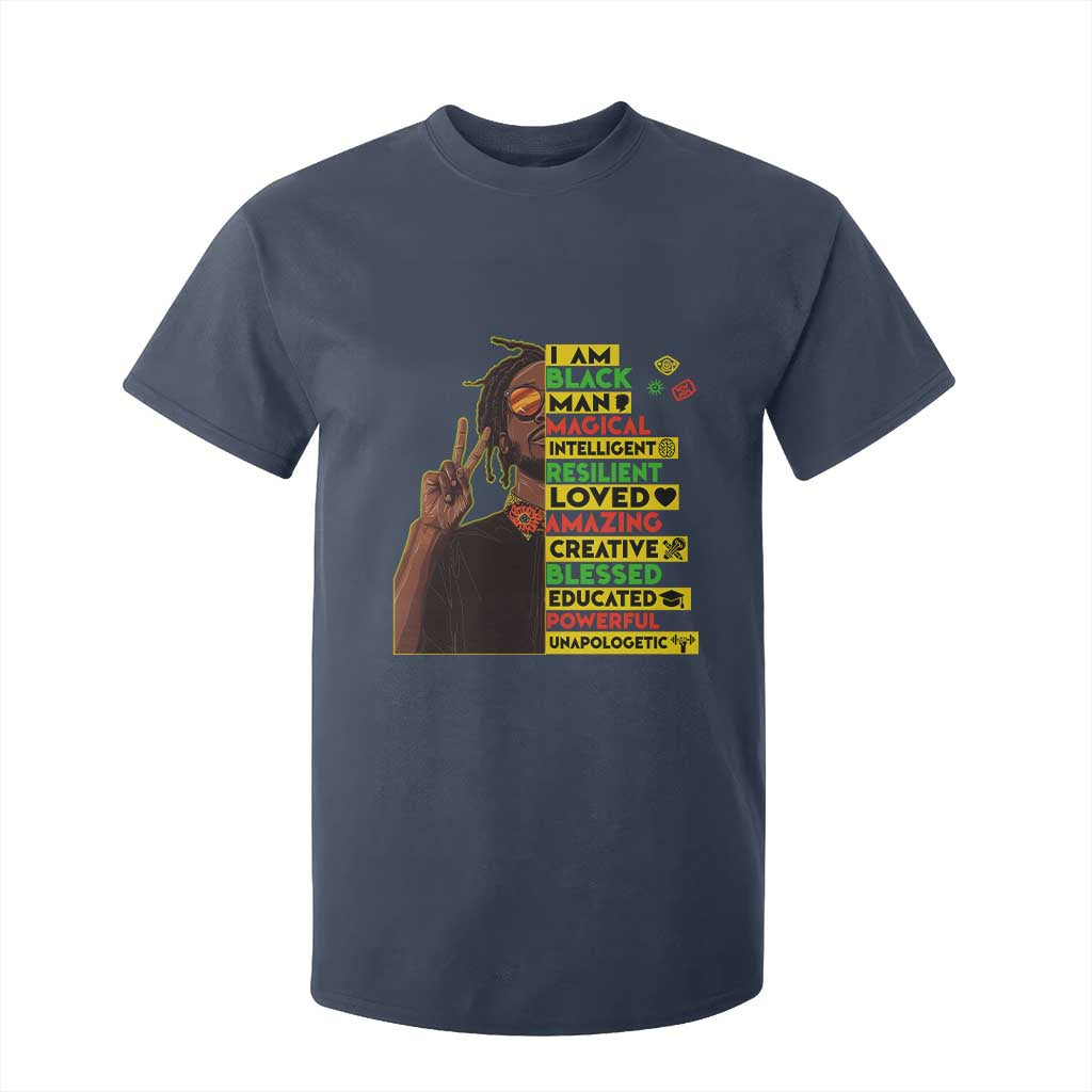 I Am Black Man T Shirt For Kid Cool Locd African American Pride Black History Month TS02 Navy Print Your Wear