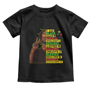 I Am Black Man Toddler T Shirt Cool Locd African American Pride Black History Month TS02 Black Print Your Wear