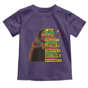 I Am Black Man Toddler T Shirt Cool Locd African American Pride Black History Month TS02 Purple Print Your Wear