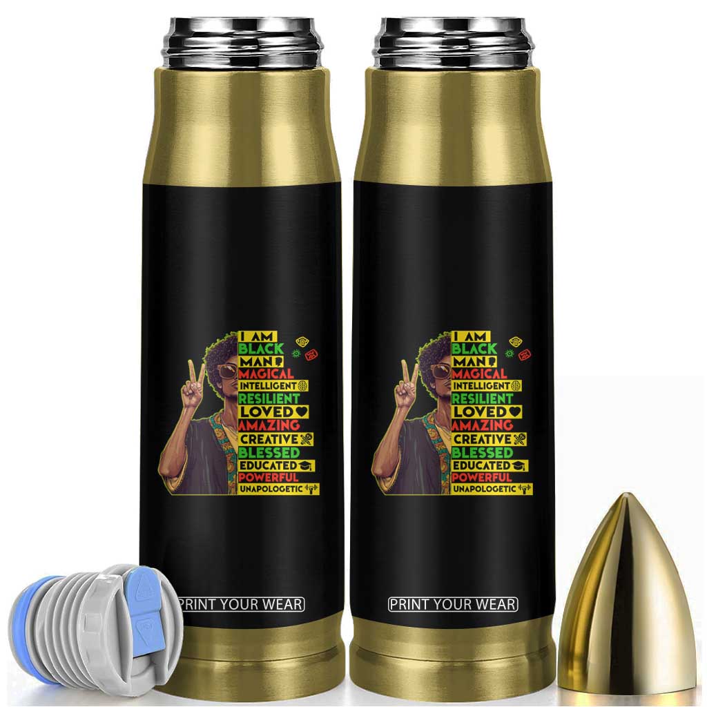 I Am Black Woman Bullet Tumbler Afro African American Pride Black History Month TS02 Black Print Your Wear