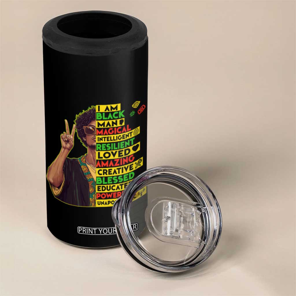 I Am Black Woman 4 in 1 Can Cooler Tumbler Afro African American Pride Black History Month TS02 Print Your Wear