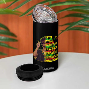 I Am Black Woman 4 in 1 Can Cooler Tumbler Afro African American Pride Black History Month TS02 Print Your Wear