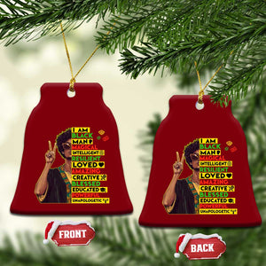 I Am Black Woman Ceramic Ornament Afro African American Pride Black History Month TS02 Print Your Wear