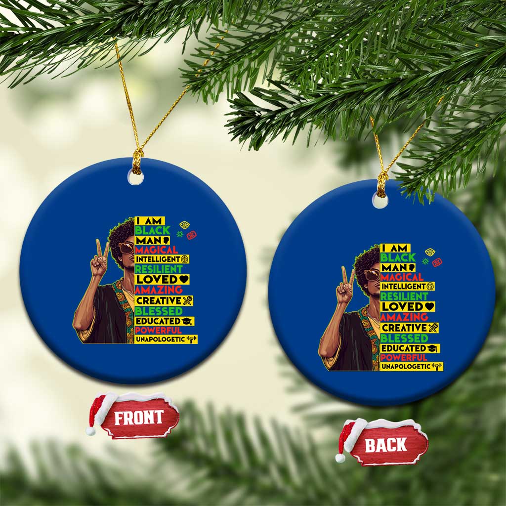 I Am Black Woman Ceramic Ornament Afro African American Pride Black History Month TS02 1pc Blue Print Your Wear