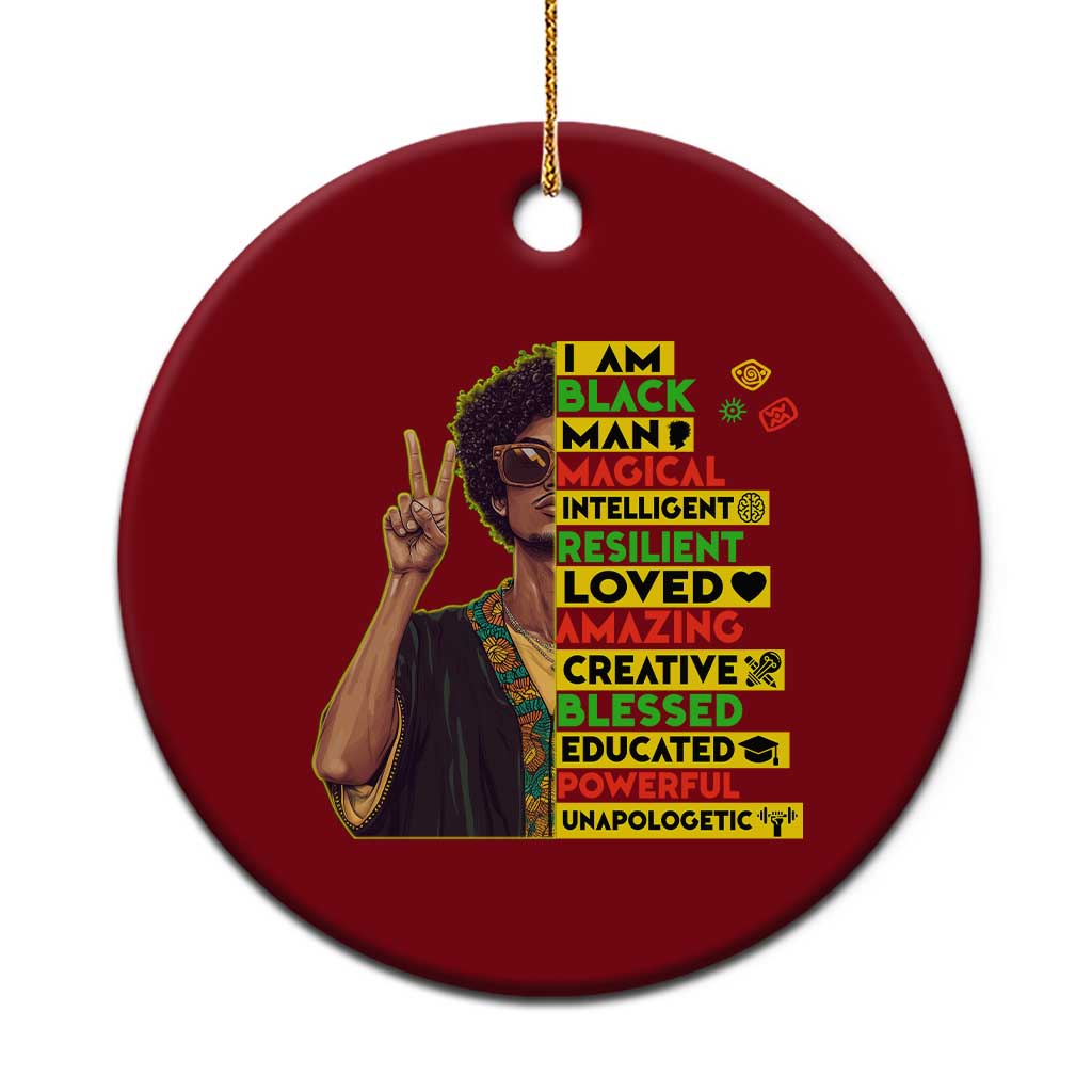 I Am Black Woman Ceramic Ornament Afro African American Pride Black History Month TS02 1pc Red Print Your Wear
