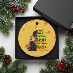 I Am Black Woman Ceramic Ornament Afro African American Pride Black History Month TS02 1pc Yellow Cheese Print Your Wear