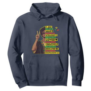 I Am Black Woman Hoodie Afro African American Pride Black History Month TS02 Navy Print Your Wear