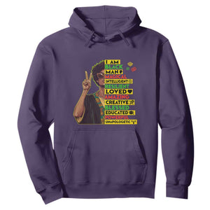 I Am Black Woman Hoodie Afro African American Pride Black History Month TS02 Purple Print Your Wear