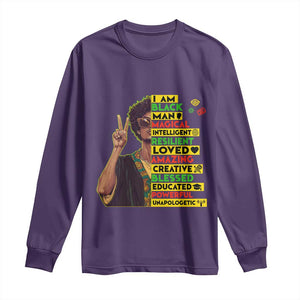 I Am Black Woman Long Sleeve Shirt Afro African American Pride Black History Month TS02 Purple Print Your Wear