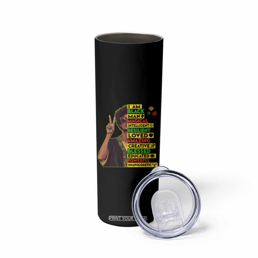 I Am Black Woman Skinny Tumbler Afro African American Pride Black History Month TS02 Print Your Wear