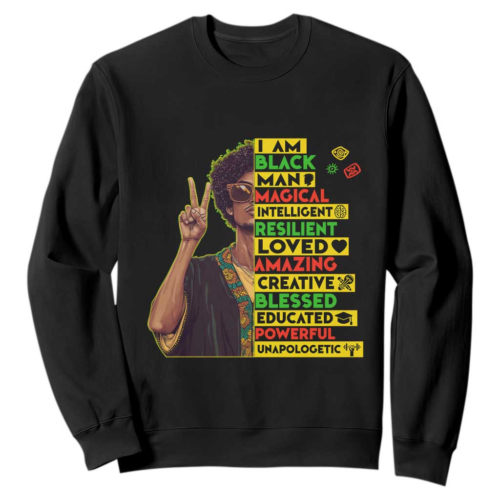 I Am Black Woman Sweatshirt Afro African American Pride Black History Month TS02 Black Print Your Wear