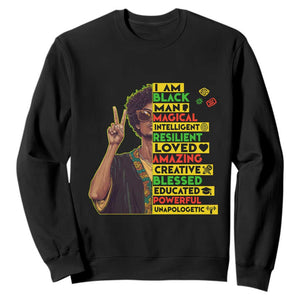 I Am Black Woman Sweatshirt Afro African American Pride Black History Month TS02 Black Print Your Wear